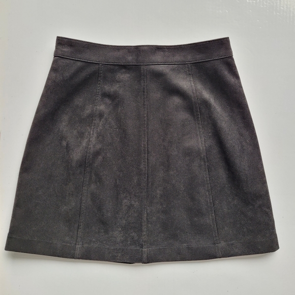 Aritzia Wilfred Free Zip Up A-Line Mini Skirt Vegan Suede - Picture 6 of 8